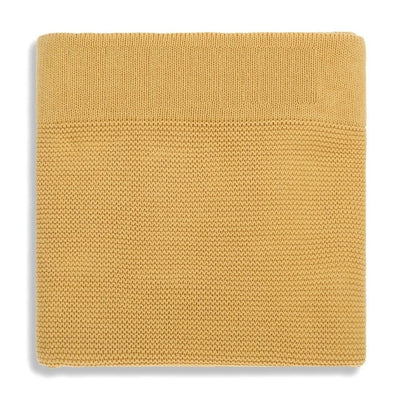 Cotton Knit Baby Blanket Mustard - Fauve + Co