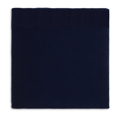 Cotton Knit Baby Blanket Navy - Fauve + Co