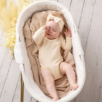 Cotton Knit Baby Blanket Oatmeal - Fauve + Co