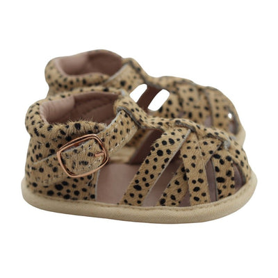 Dakota Leather Sandals Leopard - Fauve + Co