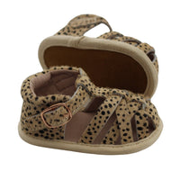 Dakota Leather Sandals Leopard - Fauve + Co