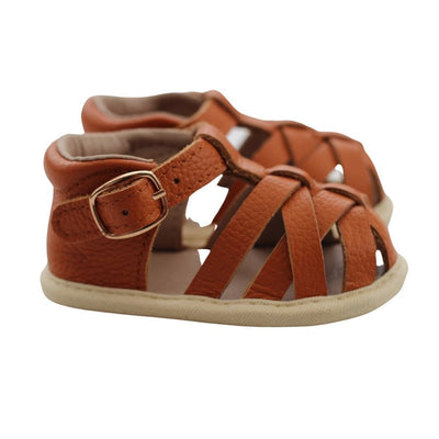 Dakota Leather Sandals Tan - Fauve + Co