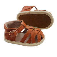 Dakota Leather Sandals Tan - Fauve + Co