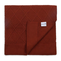 Diamond Cotton Knit Baby Blanket Spice - Fauve + Co
