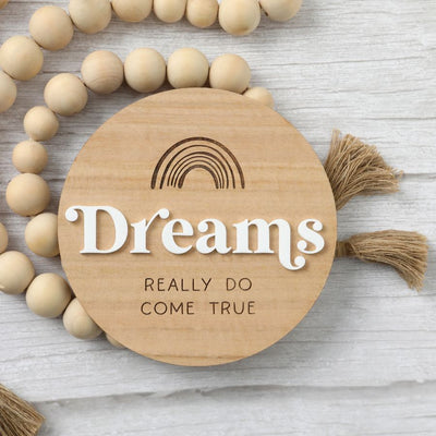 "Dreams really do come true" Pregnancy Announcement Disc - Fauve + Co