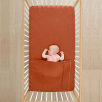 ErgoPouch Rust Cot Baby Tuck Sheet - Fauve + Co