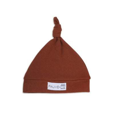 Evie Knotted Beanie Spice - Fauve + Co