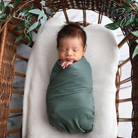 Evie Stretch Jersey Swaddle Sage - Fauve + Co