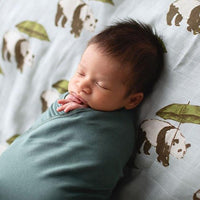 Evie Stretch Jersey Swaddle Sage - Fauve + Co