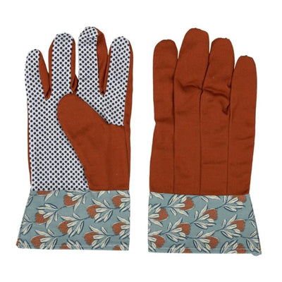 Eyre Cotton Garden Gloves 26cm Teal - Fauve + Co