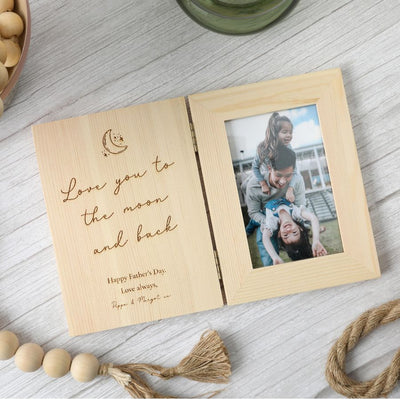 Father's Day Photo Frame - Love you to the moon and back - Fauve + Co