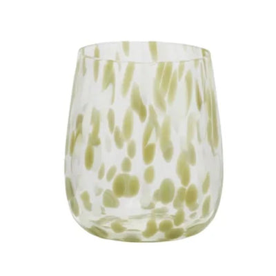 Freckle Glass Tumbler Olive - Fauve + Co