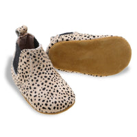 Gigi Leopard Leather Boots - Fauve + Co