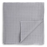 Grey Cotton Muslin Wrap - Fauve + Co