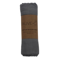 Grey Cotton Muslin Wrap - Fauve + Co