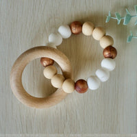 Halo Teething Ring Pebble - Fauve + Co