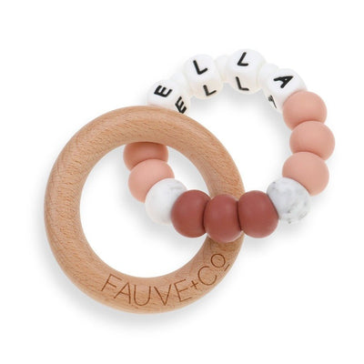 Halo Teething Ring Personalised Dusk - Fauve + Co