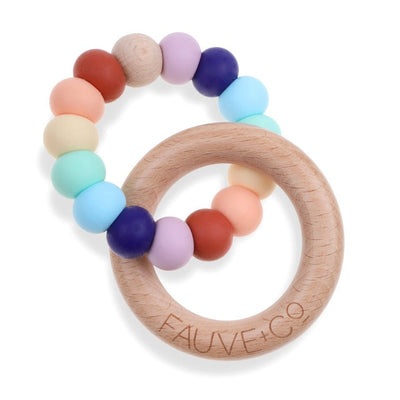 Halo Teething Ring Rainbow - Fauve + Co