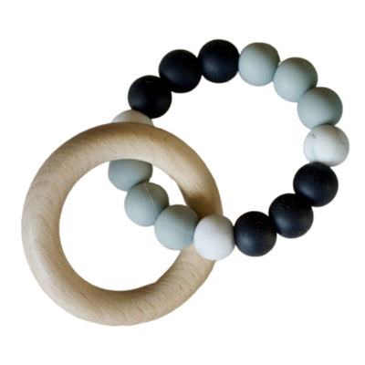 Halo Teething Ring Shadow - Fauve + Co