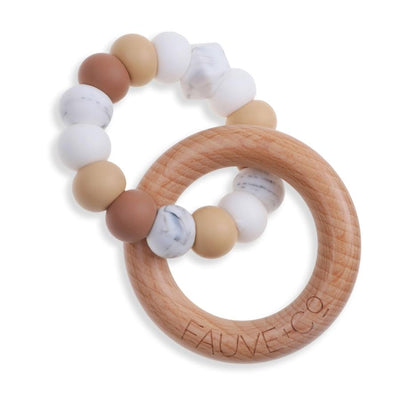 Halo Teething Ring Toffee - Fauve + Co
