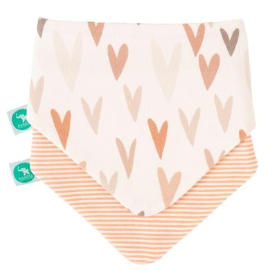 Hearts Bandana Bib 2 Pack - Fauve + Co