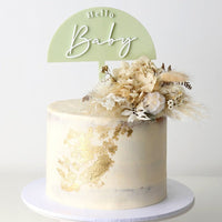 Hello Baby Acrylic Cake Topper - Fauve + Co