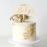 Hello Baby Wooden Cake Topper - Fauve + Co