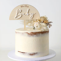 Hello Baby Wooden Cake Topper - Fauve + Co