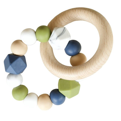 Hex Teething Ring Peacock - Fauve + Co