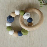 Hex Teething Ring Peacock - Fauve + Co