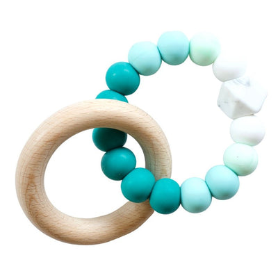 Hex Teething Ring Teal - Fauve + Co