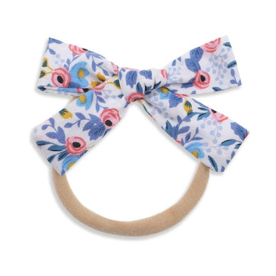 Lilly Hair Bow White Floral - Fauve + Co