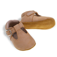 Lottie T-Bar Leather Shoes Camel - Fauve + Co