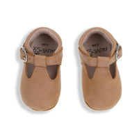 Lottie T-Bar Leather Shoes Camel - Fauve + Co