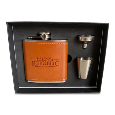 Men's Republic Hip Flask Set - Fauve + Co