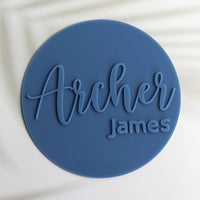 Monocrome Round Acrylic Name Plaque - Fauve + Co