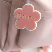 Personalised Acrylic Bag Tag - Flower - Fauve + Co