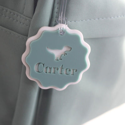 Personalised Acrylic Bag Tag - Scalloped - Fauve + Co