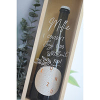Personalised Acrylic & Wood Wine Box - Bridesmaids - Fauve + Co