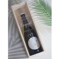 Personalised Acrylic & Wood Wine Box - Engagement - Fauve + Co