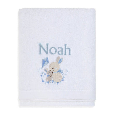 Personalised Blue Bunny Baby Towel - Fauve + Co