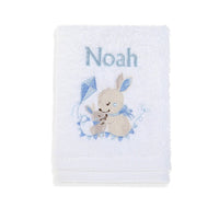 Personalised Blue Bunny Face Washer - Fauve + Co