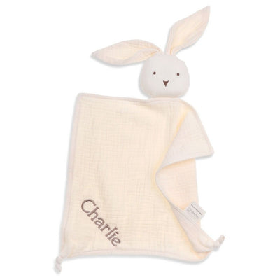 Personalised Bunny Muslin Comforter Cream - Fauve + Co