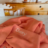 Personalised Cotton Knit Baby Blanket Coral - Fauve + Co