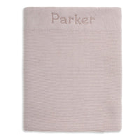 Personalised Cotton Knit Baby Blanket Oatmeal - Fauve + Co