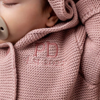 Personalised Cotton Knit Cardigan Dusty Pink - Fauve + Co