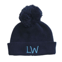 Personalised Cotton Knitted Beanie Navy - Fauve + Co