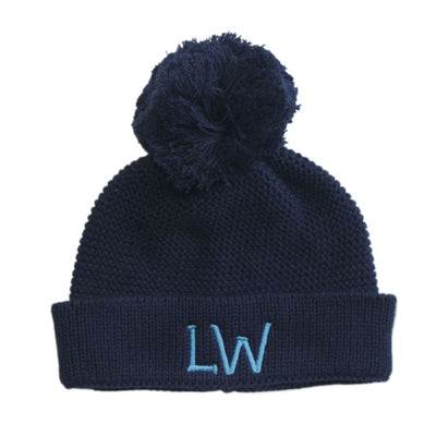 Personalised Cotton Knitted Beanie Navy - Fauve + Co