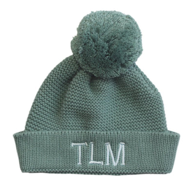 Personalised Cotton Knitted Beanie Seafoam - Fauve + Co