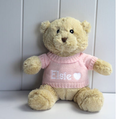 Personalised Cuddles Teddy Bear - Blondie/Pink - Fauve + Co